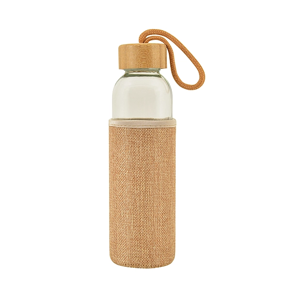 Bamboo Lid Glass Bottle | Jute Sleeve