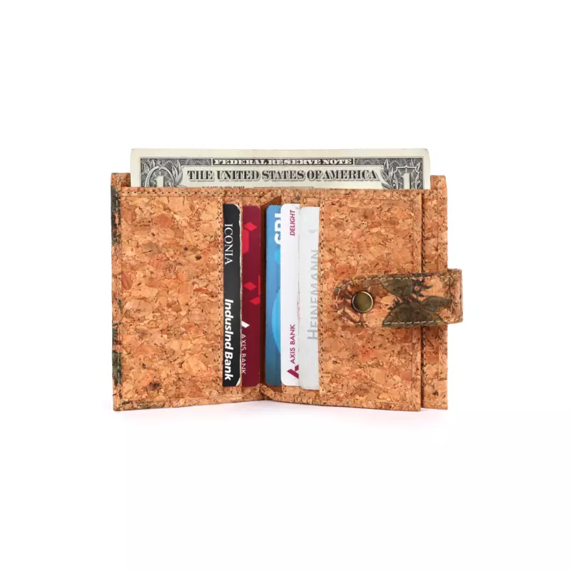 Printed Cork & Canvas Wallet